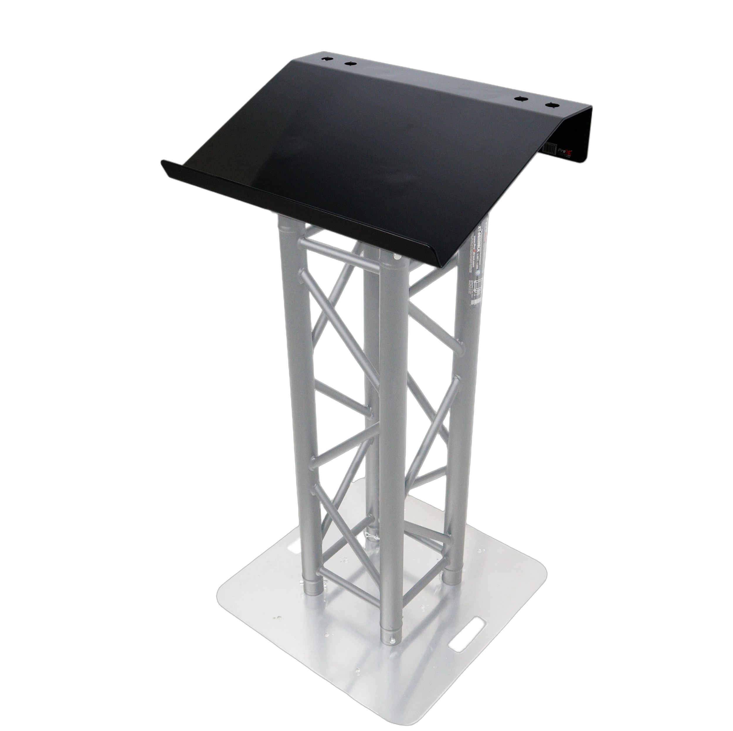 ProX Truss Lectern 24 Inch Black Aluminum ProX 24-inch black powder-coated aluminum truss lectern with D-series connector mounting points