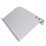 ProX 24-inch white aluminum truss lectern with punched D-series connectors front view