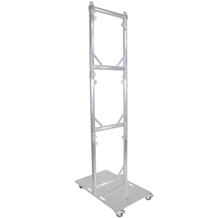ProX Truss Modular 3X Rapid U Grid Trio Package with rolling aluminum baseplate and lighting truss system