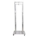 ProX Truss Modular 6X Rapid U Grid Trio Package with rolling aluminum baseplate and lighting grid assembly