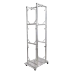 ProX Truss Modular 6X Rapid U Grid Trio Package with rolling aluminum baseplate and lighting truss system
