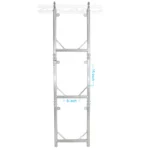 ProX Truss Modular 2X Rapid U Grid Dual Package with rolling aluminum baseplates supporting moving head lighting fixtures