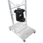ProX Truss Modular 3X Rapid U Grid Trio Package with rolling aluminum baseplate supporting multiple moving head lights in professional venue setup