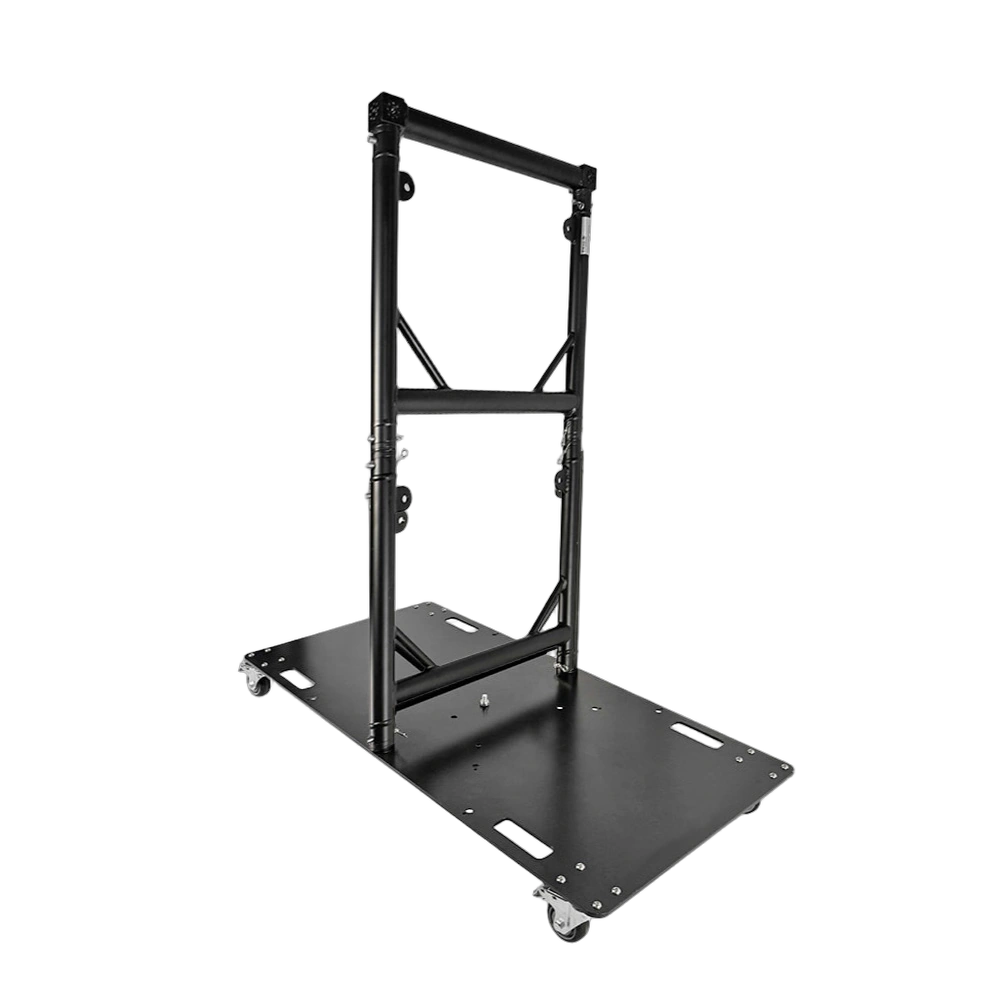 ProX Truss Modular Rapid U Grid Trio Package Lighting ProX Truss Modular 2X Rapid U Grid Trio Package black aluminum truss system with rolling baseplate