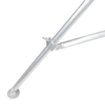ProX truss post outrigger brace and lower support bar with hinged rubber feet installed on stage truss system