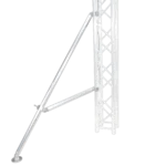 ProX truss post outrigger brace and lower support bar with hinged rubber feet front view