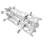 ProX stackable spacers installed on XT-TDKIT truss dolly system showing proper stacking configuration