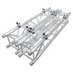 ProX stackable truss spacers stacked and arranged for transport dolly system storage