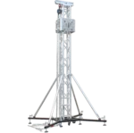 ProX truss tower stage roofing system package dimensional diagram with measurements and specifications