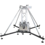 ProX truss tower stage roofing system package with top block, hinges, base, outriggers and 3.28 ft truss segment