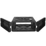 ProX UltronX 4U rack case showing secure latch mechanism and water-sealed closure detail