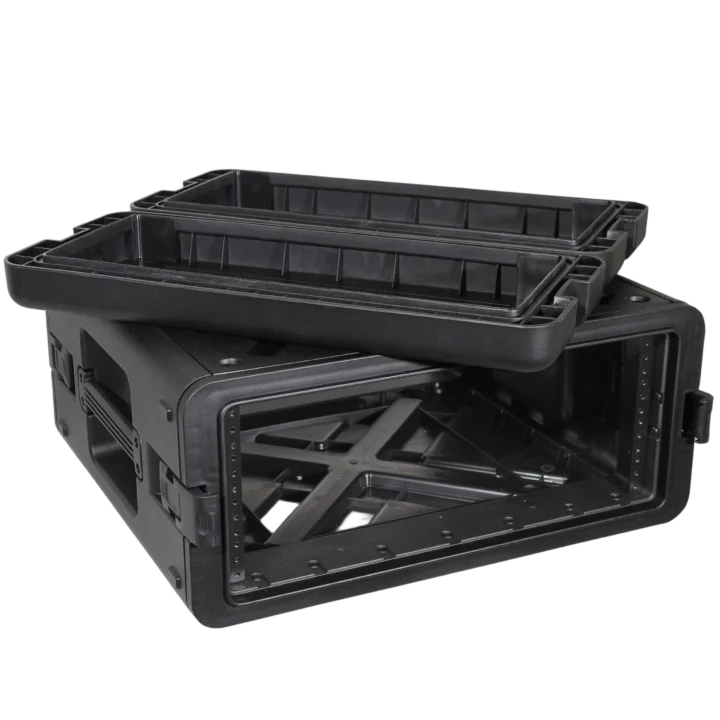 ProX UltronX 4U air-tight water-sealed ABS rack case showing side panel and handle