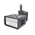 ProX UltronX 6U water-sealed ABS rack case with retractable pull handle and wheels front view