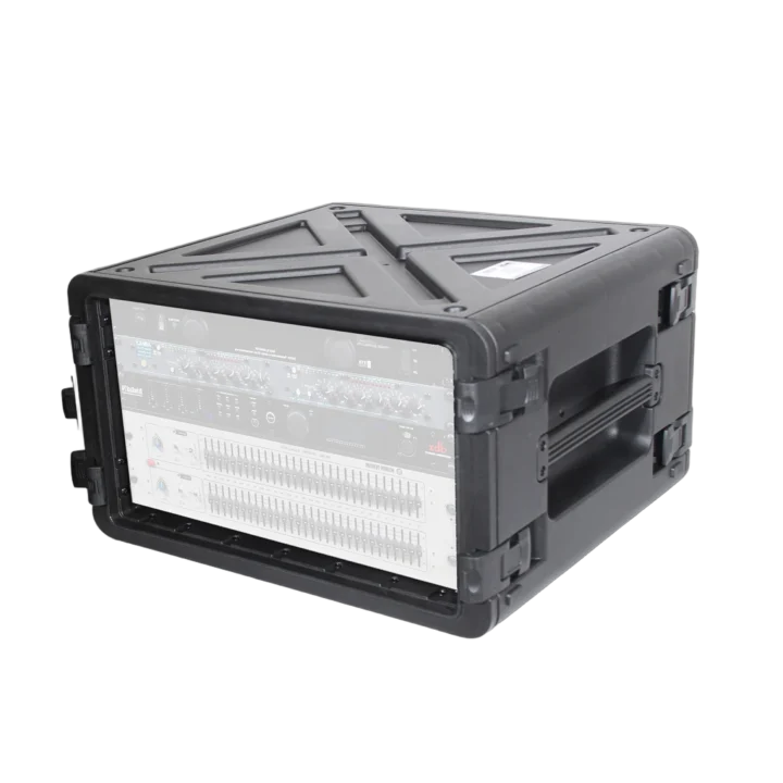 ProX UltronX 6U rack case with air-tight water-sealed ABS construction front view