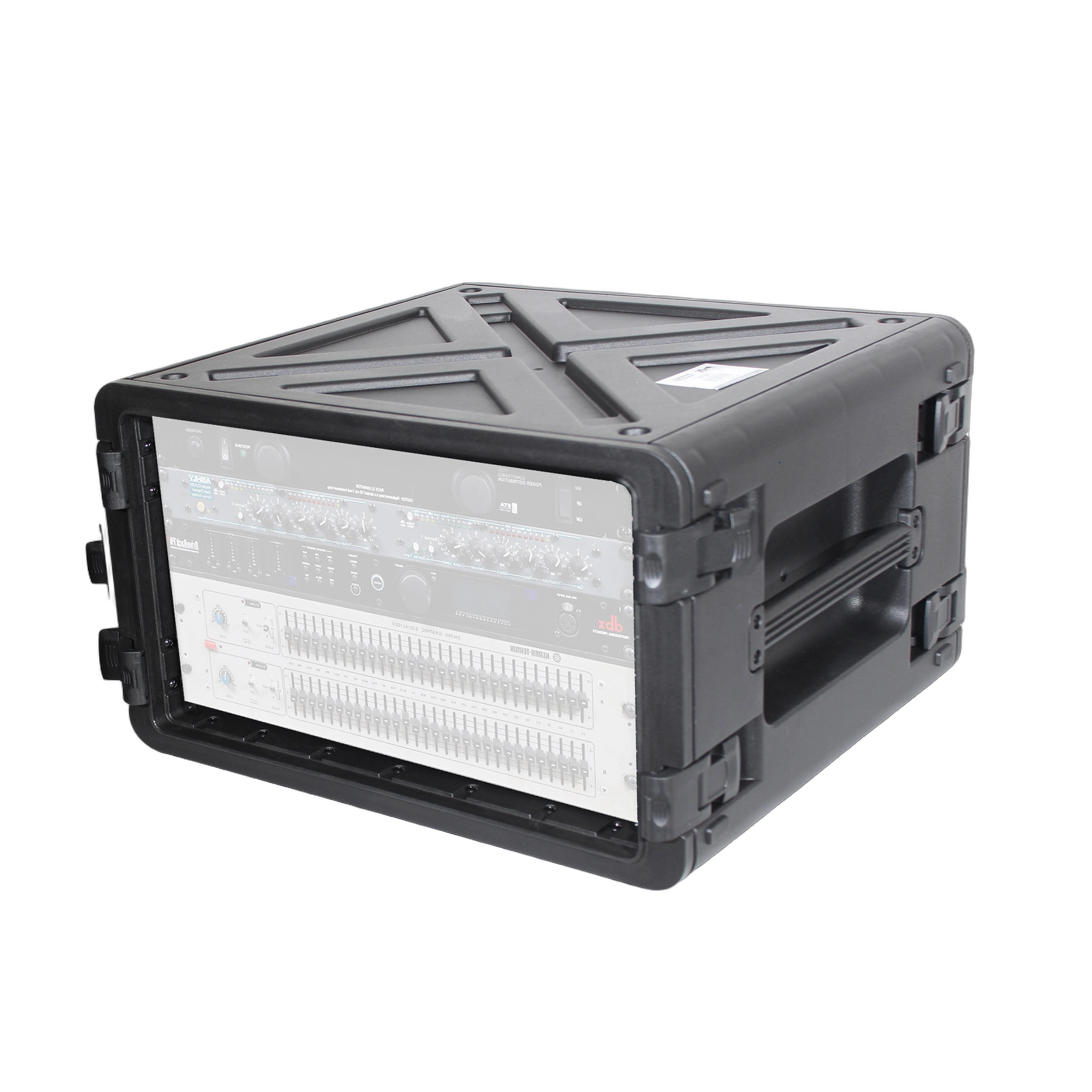 ProX UltronX 6U Rack Air-tight Water-sealed ABS Case ProX UltronX 6U rack case with air-tight water-sealed ABS construction front view