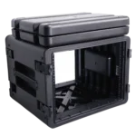 ProX UltronX watertight 8U molded plastic rack case with front rail and secure latch detail