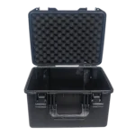 ProX UltronX water-tight molded travel case dimensional specifications diagram showing interior capacity for 16 microphones