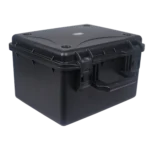 ProX UltronX water-tight molded travel case dimensional specifications diagram showing interior capacity for 16 microphones
