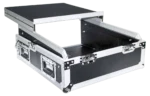ProX universal 19-inch rackmount mixer with 13U capacity and removable laptop shelf front panel