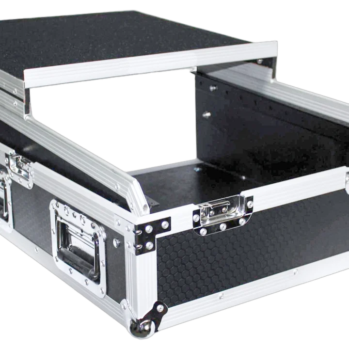 ProX universal 19-inch rackmount mixer with 13U capacity and removable laptop shelf front panel