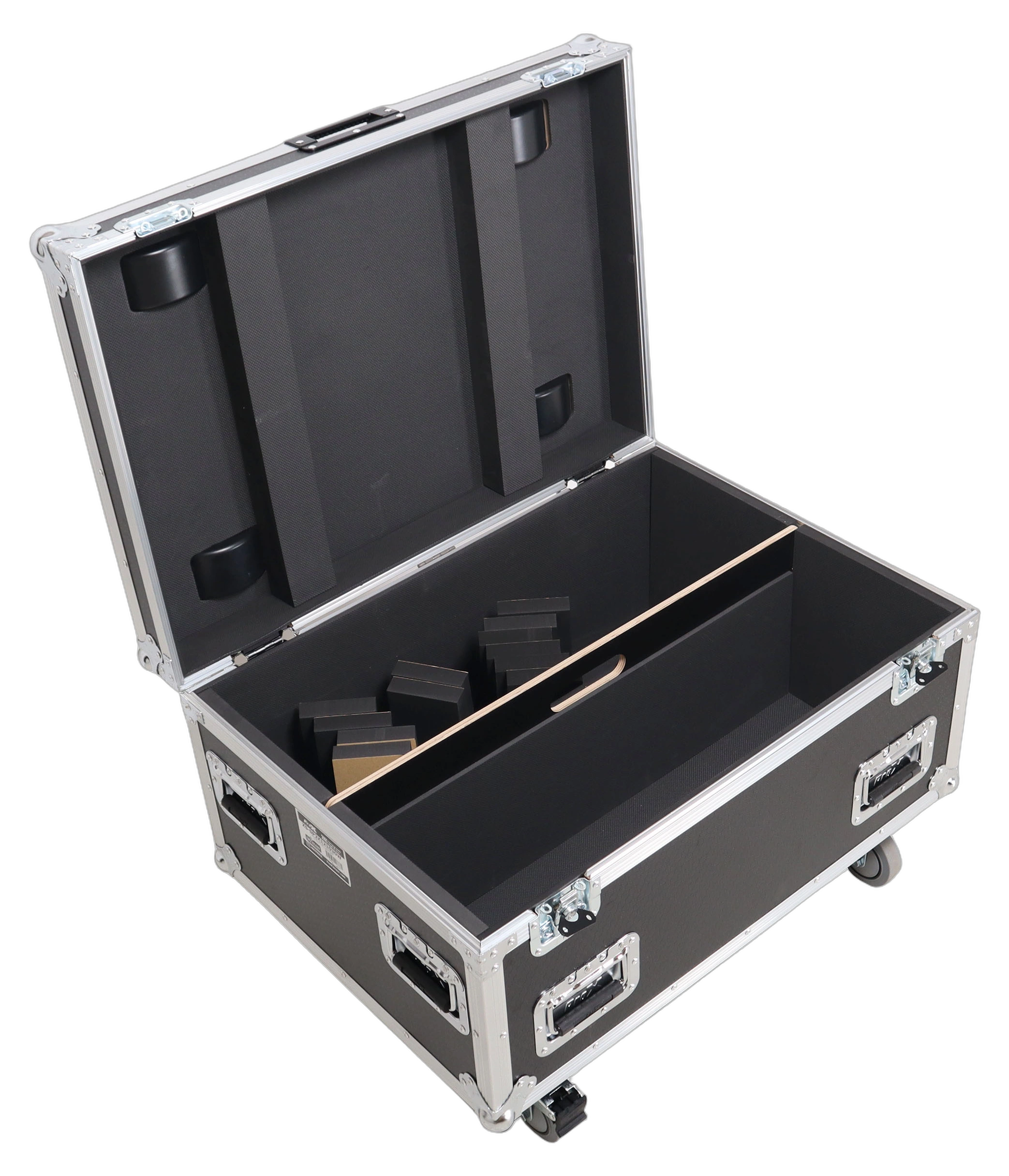 ProX Universal ATA Dual Speaker Flight Case ProX universal ATA dual speaker flight case with reinforced corners and dual handles for transport