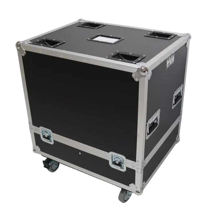 ProX universal dual speaker flight case with wheels, fits two 25x20x13 inch speakers like JBL Eon One