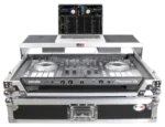 ProX universal flight case for DJ controllers with sliding laptop shelf detail view showing construction