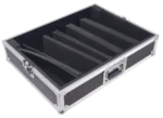 ProX universal flight case with diced foam protecting CHAMSYS QuickQ 20 mixer in professional studio setup