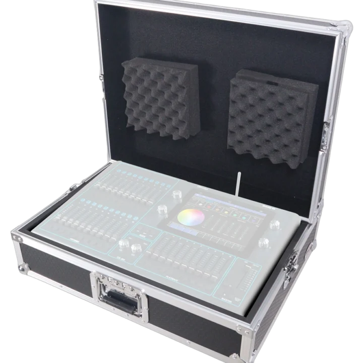 ProX universal flight style road case for mixers up to 24 inches by 15 inches with diced foam protection