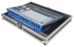 ProX universal flight case rear panel showing cable management and ventilation ports for 18x21 inch mixers
