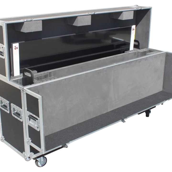 ProX universal flight case for 55 to 70 inch flat panel LCD LED plasma TV monitors with casters