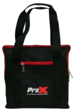 ProX universal gig bag designed for 12 inch top base plates, showing protective padding and construction detail