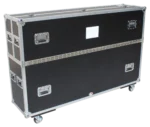 ProX XS-LCD5570WX2 flight case dimensional specifications diagram for 55 to 70 inch monitors