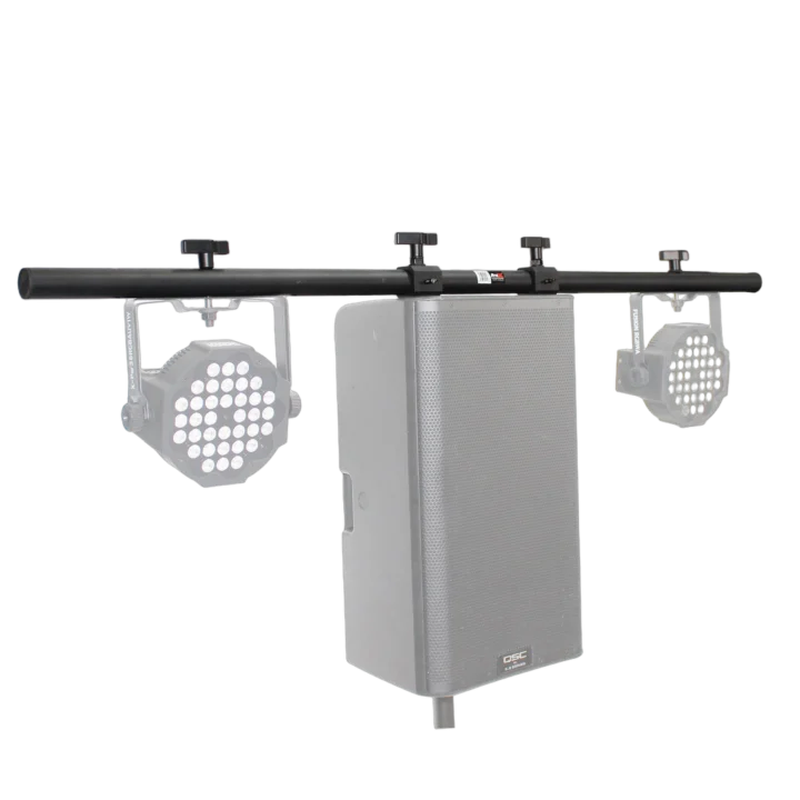 ProX 5 ft universal light bar mounting system with fly-points for point source PA speakers front view
