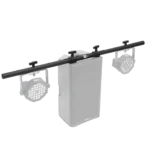ProX universal light bar mounting system with fly-points for PA speakers, side angle view