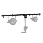 ProX universal 5-foot lighting cross square tube bar with bolts installed in professional stage lighting rig