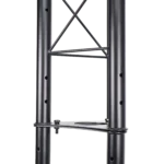 ProX universal lighting truss system with multiple triangle segment sections assembled for stage setup
