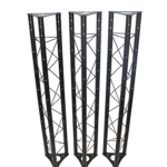 ProX universal lighting truss system with three triangle segment sections in 5ft, 10ft, and 15ft lengths
