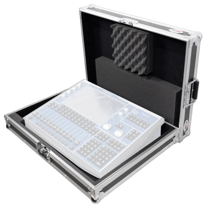 ProX universal flight case with diced foam interior designed for 18 inch by 21 inch digital audio mixers