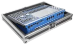 ProX universal flight case for digital audio mixer console with diced foam interior, side profile view