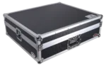 ProX universal mixer road case interior showing custom diced foam padding protection