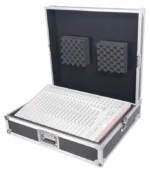 ProX universal mixer road case with diced foam interior, fits 26 inch mixers, front view