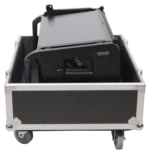 ProX universal ATA speaker flight case with reinforced corners and heavy-duty latches for 12-inch speakers