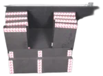 ProX universal single speaker flight case rear panel showing handle and protective design for JBL subwoofer