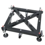 ProX universal vertical tower truss ground support base with leveling jacks dimensional diagram specifications