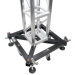 ProX universal vertical tower truss ground support base with wheels and leveling jacks for F34 F44 bolt truss