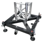 ProX universal vertical tower truss ground support base with wheels and leveling jacks for F34 F44 bolt truss