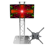 ProX universal TV bracket clamp with VESA mounting for truss and speaker stands, front view