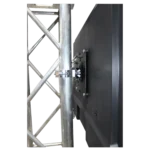 ProX universal TV bracket mount dimensional specifications diagram showing VESA compatibility and truss mounting measurements