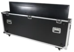 ProX universal TV case with low profile wheels and drum shield protection for 55 to 70 inch flat panel monitors